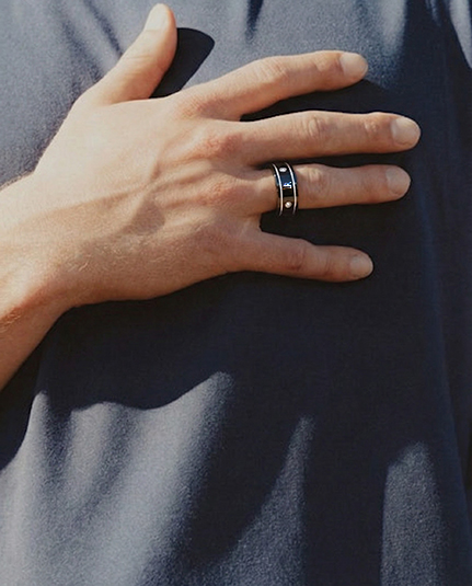 Person checking heart