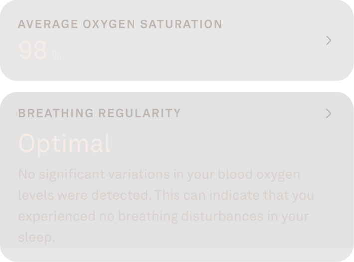Blood oxygen UI